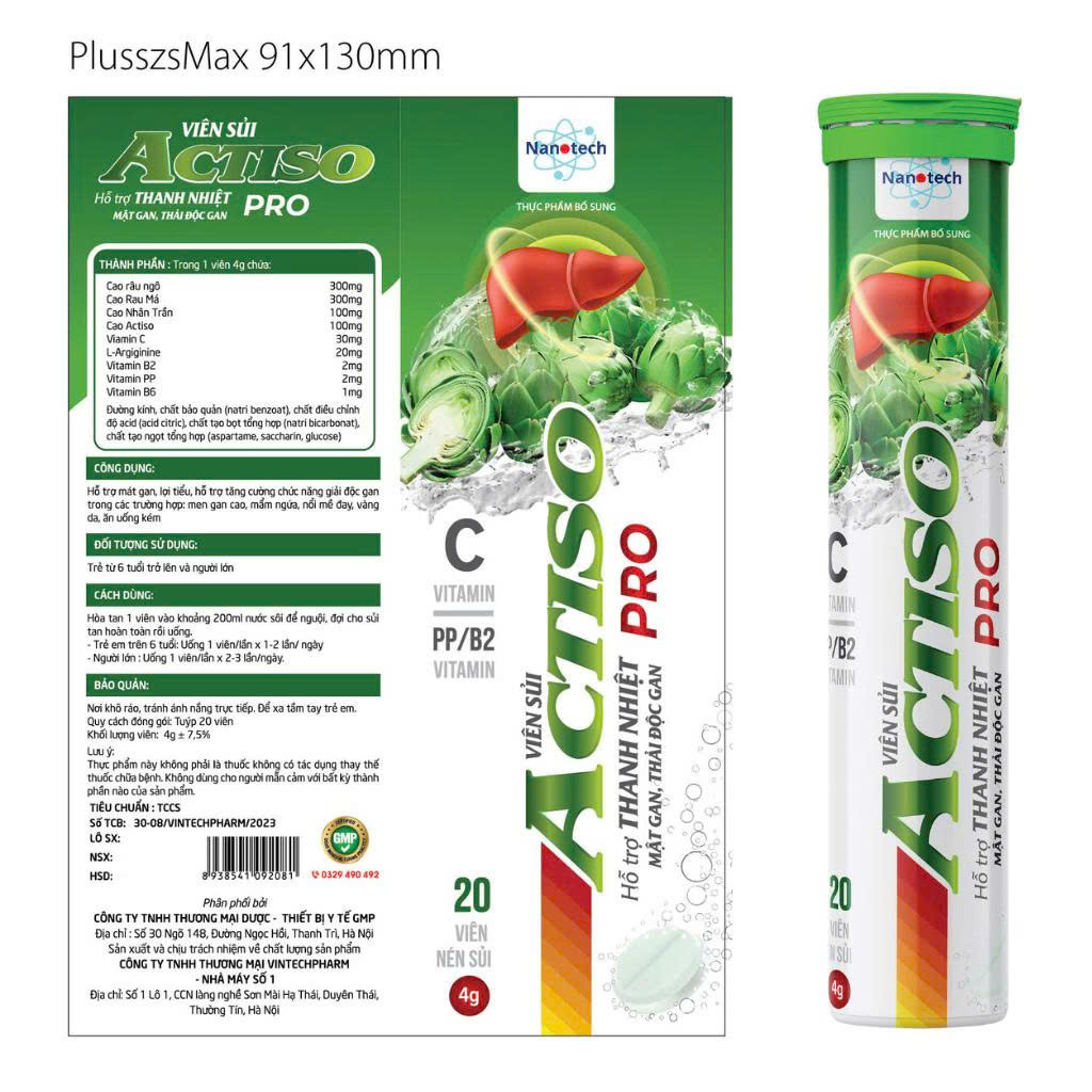 Viên sủi Actiso Pro Vintechpharm (Tuýp 20 viên ) - Giá Tốt, Chính Hãng ...