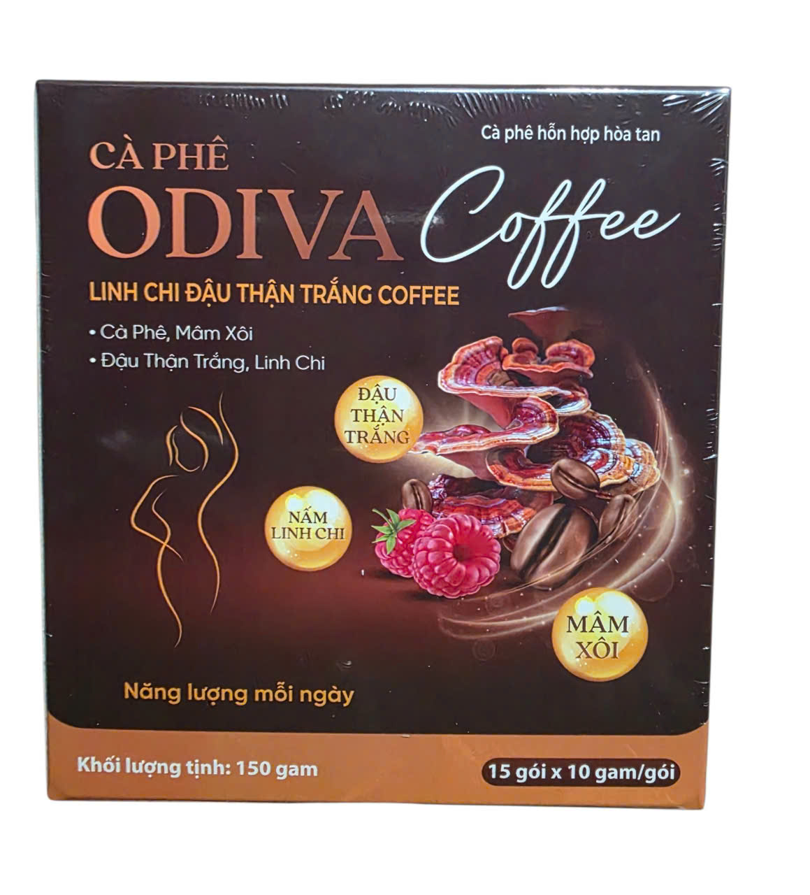 Cà phê Odiva Linh Chi Đậu Trắng (Hộp 15 gói) - Giá Tốt, Chính Hãng | Circa