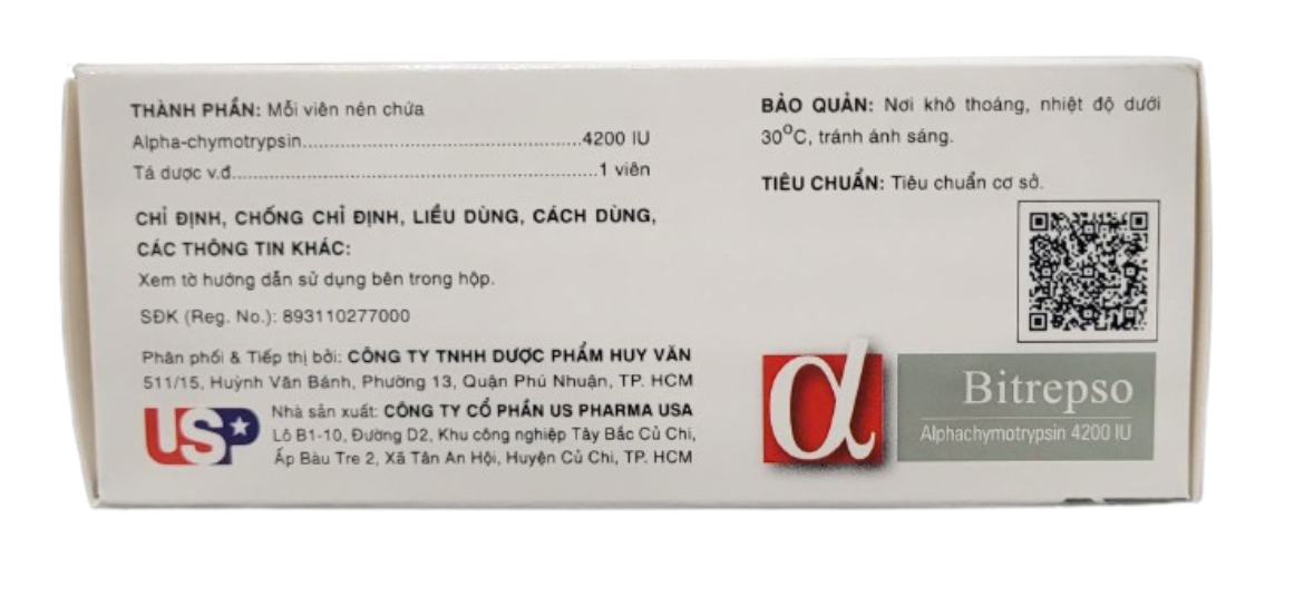 Thuốc trị phù nề Bitrepso (Hộp 100 viên) - Giá Tốt, Chính Hãng | Circa
