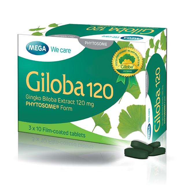 Giloba ginko biloba extract 120mg mega (h/30v)