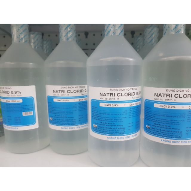 Nước muối sinh lý natri clorid 0,9% dp 3/2 (thùng/12c/1000ml)