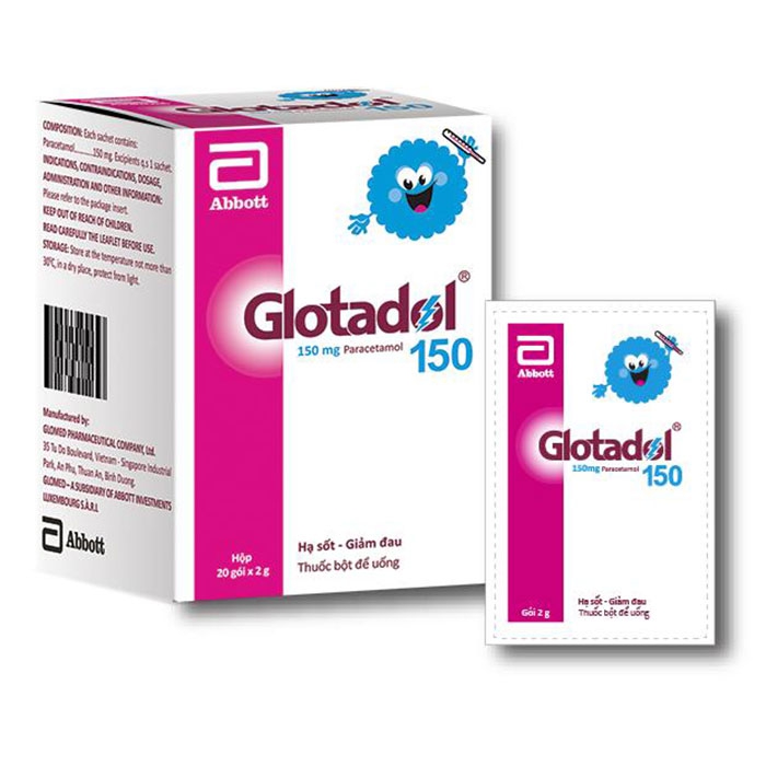 Glotadol paracetamol 150mg abbott (h/20gói)