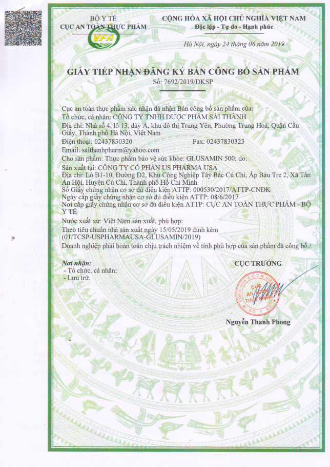 Glucosamin 500mg caplets usp pharma (h/100v)