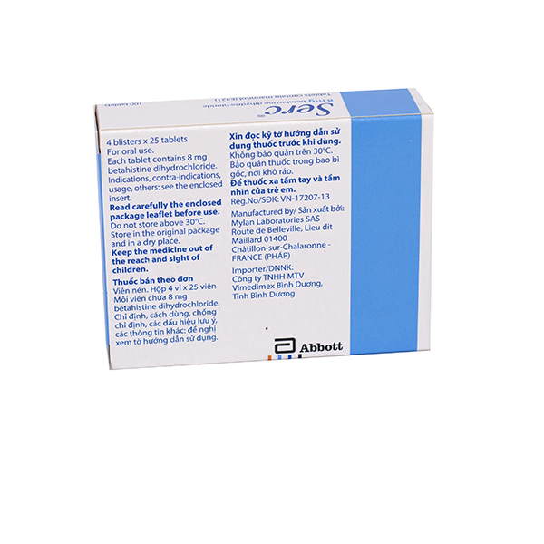 Serc 8mg abbott (h/100v)-1