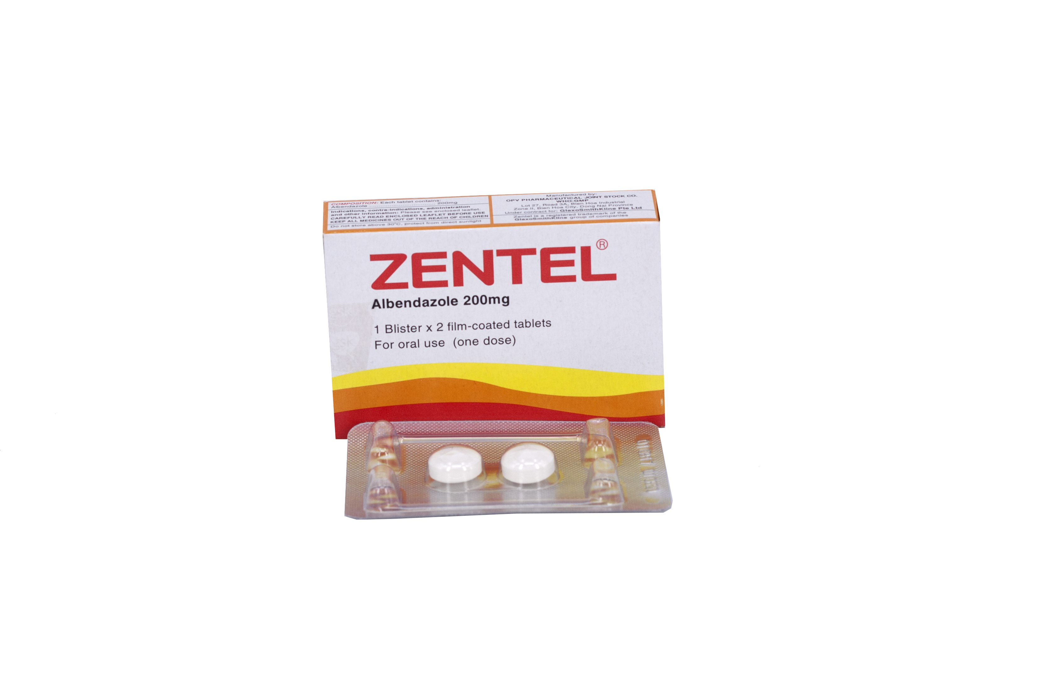 Zentel albendazole 200mg gsk (h/2v)