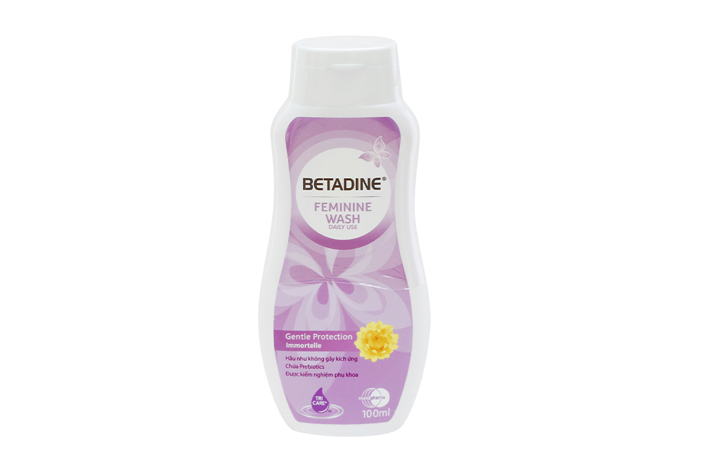 Dung dịch vệ sinh phụ nữ betadine feminine wash daily use gentle protection tím (c/100ml)-0