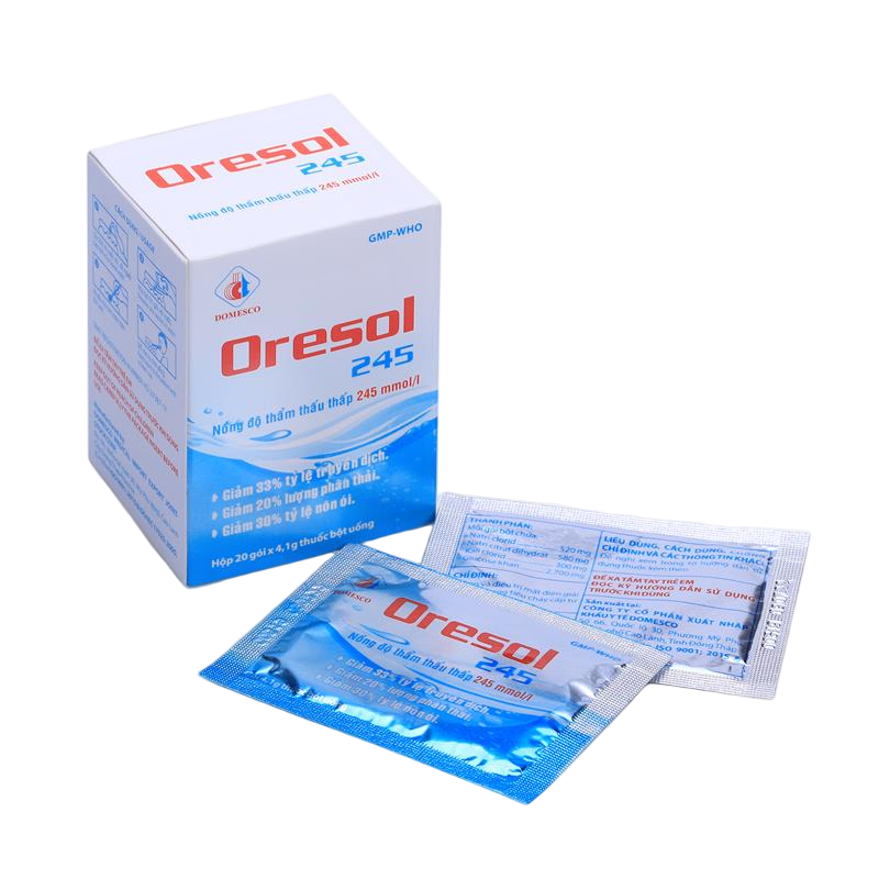 Thuốc bù nước, điện giải Oresol 245 Đồng Tháp (Hộp 20 gói) - Giá Tốt ...